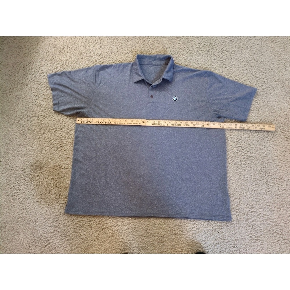 BMW Casual Gray Short Sleeve Polo Shirt Men Size (see Photos)